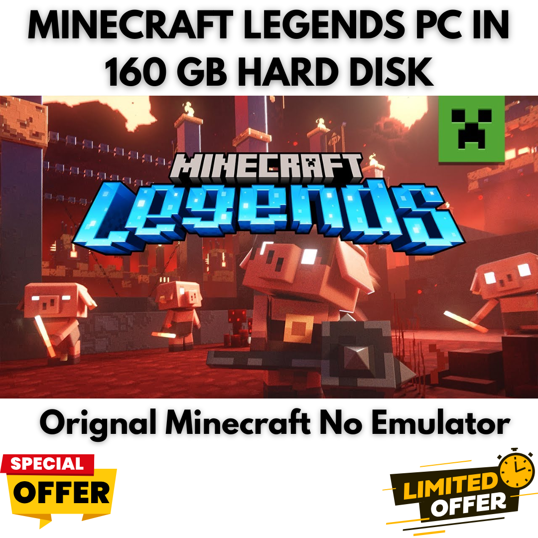 Minecraft Legends PC Edition in 150GB External Hard Disk – Ready to Play