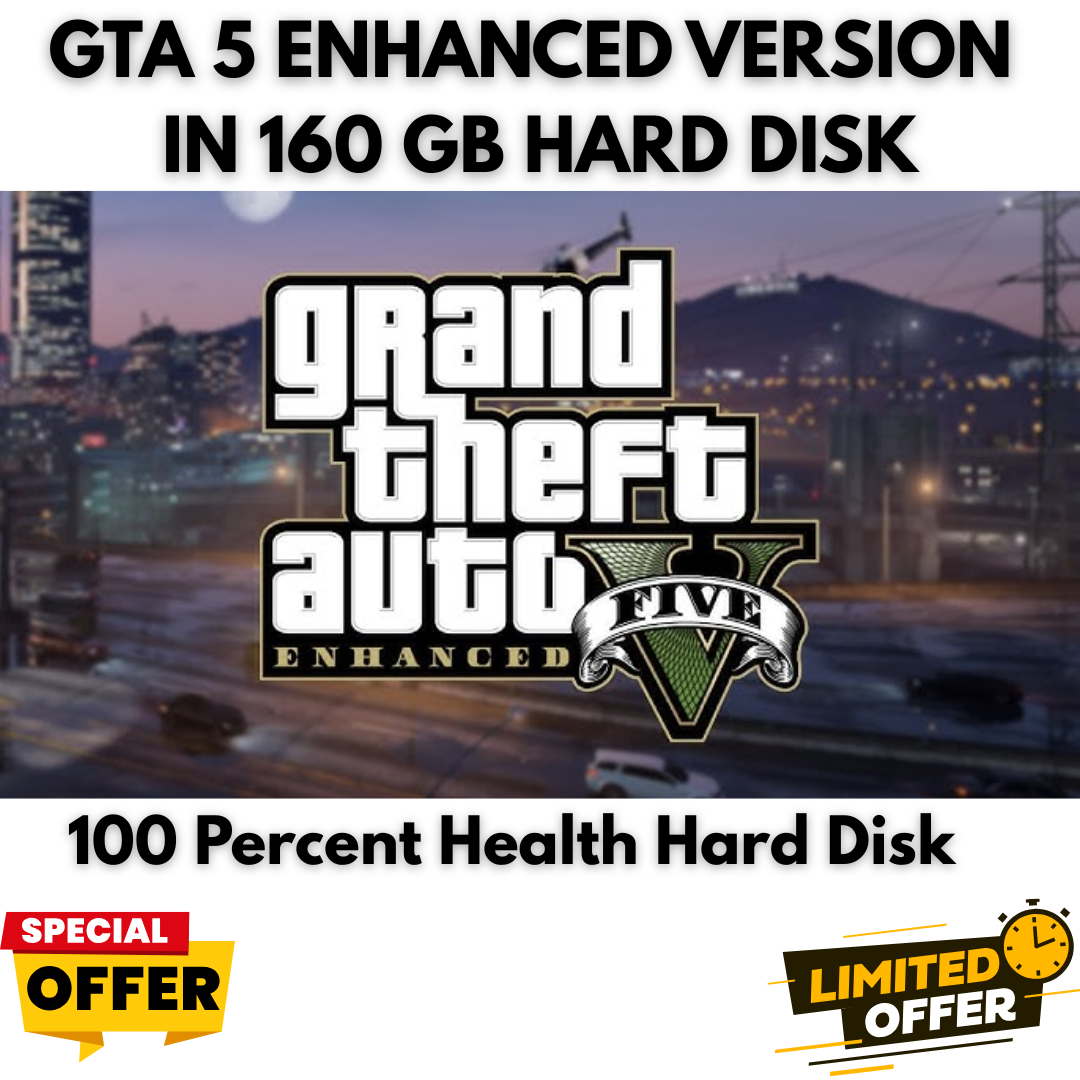 GTA 5 Enhanced Edition in 160GB External Hard Disk – Pre-Installed for PC