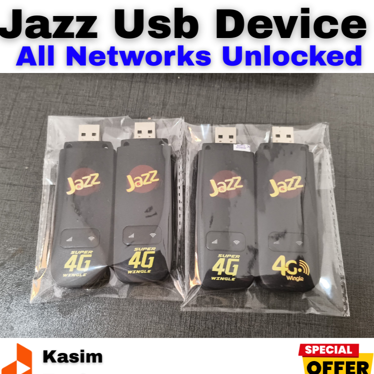 Jazz 4G USB Device| All SIMs Working | Plug & Play Internet