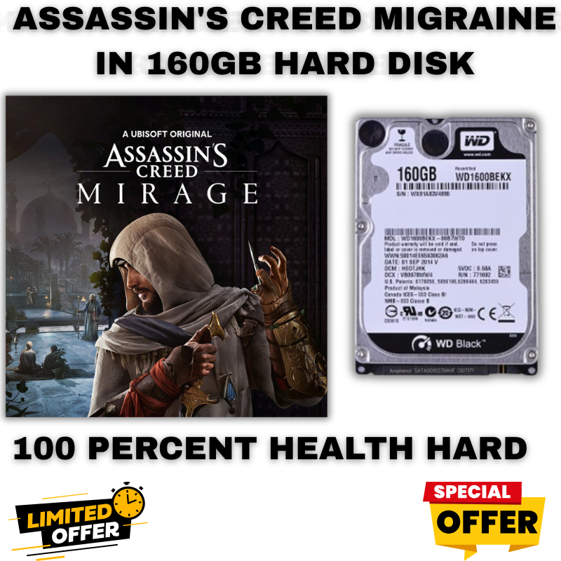 Assassin’s Creed PC Edition in 160GB External Hard Disk – Pre-Installed & Ready to Play
